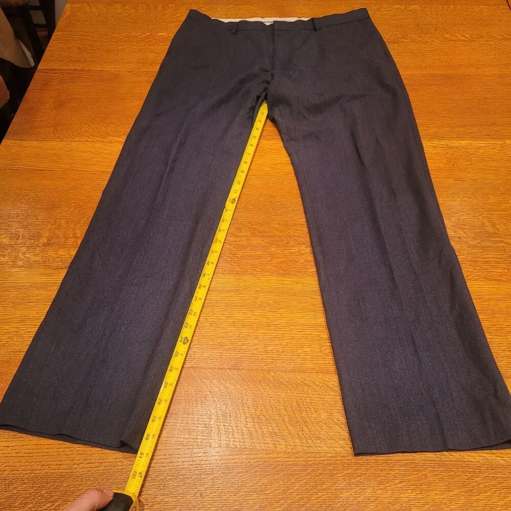 Banana Republic Tailored Slim Fit Wool Stretch Pants 36x34 Gray